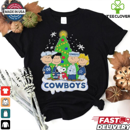 Peanuts Characters X Dallas Cowboys Merry Christmas Shirt
