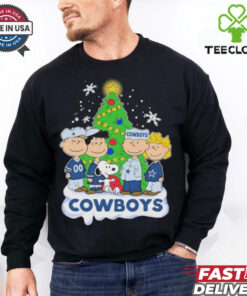 Peanuts Characters X Dallas Cowboys Merry Christmas Shirt