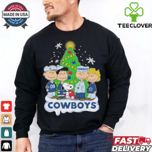 Peanuts Characters X Dallas Cowboys Merry Christmas Shirt