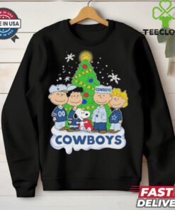 Peanuts Characters X Dallas Cowboys Merry Christmas Shirt