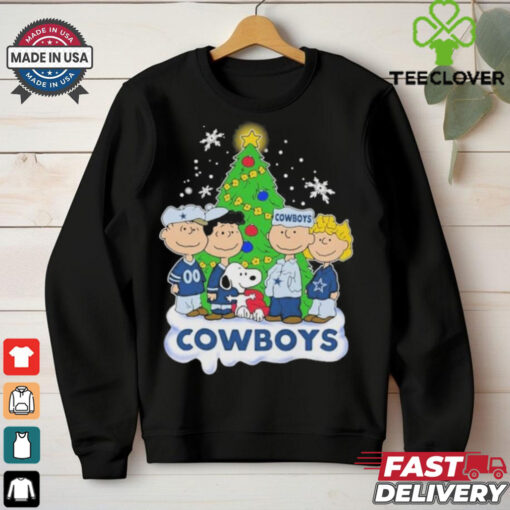 Peanuts Characters X Dallas Cowboys Merry Christmas Shirt