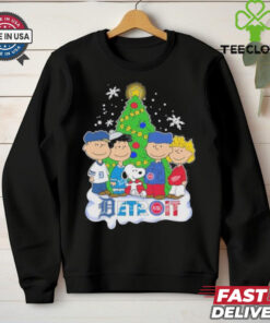 Peanuts Characters X Detroit Sports Teams Merry Christmas Shirt 3 Peanuts Characters X Detroit Sports Teams Merry Christmas Shirt