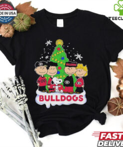 Peanuts Characters X Georgia Bulldogs Irish Merry Christmas Shirt