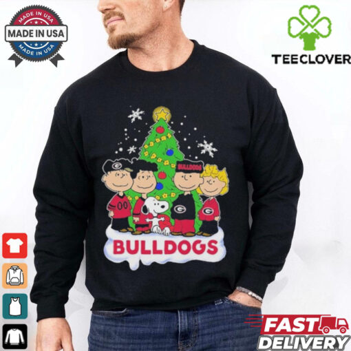 Peanuts Characters X Georgia Bulldogs Irish Merry Christmas Shirt