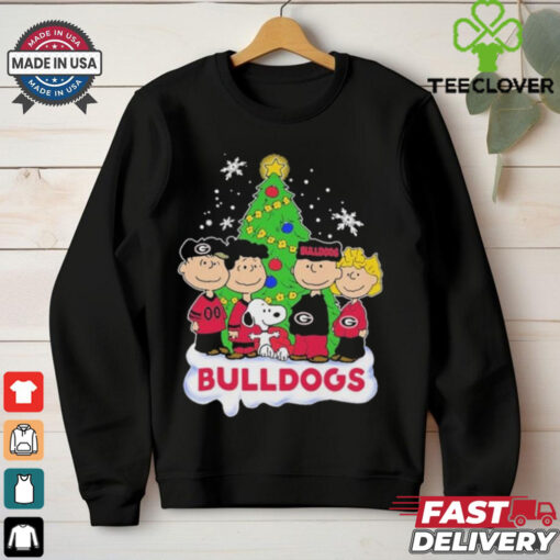 Peanuts Characters X Georgia Bulldogs Irish Merry Christmas Shirt