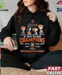 Peanuts Characters X Houston Astros Back 4 Back AL West Division Champions Shirt
