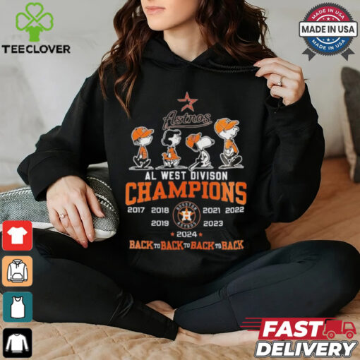 Peanuts Characters X Houston Astros Back 4 Back AL West Division Champions Shirt