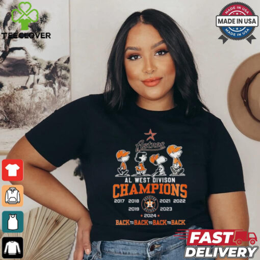 Peanuts Characters X Houston Astros Back 4 Back AL West Division Champions Shirt