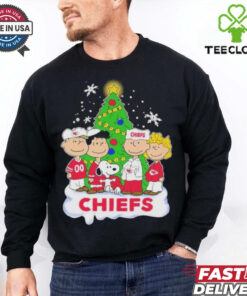 Peanuts Characters X Kansas City Chiefs Merry Christmas Shirt