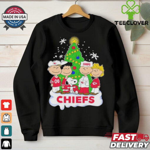 Peanuts Characters X Kansas City Chiefs Merry Christmas Shirt