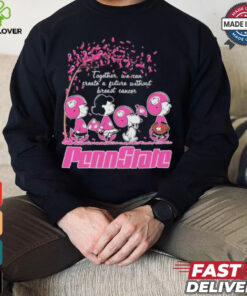 Peanuts Characters X Penn State Football Together, We Can Create A Future Without Breast Cancer Shirt