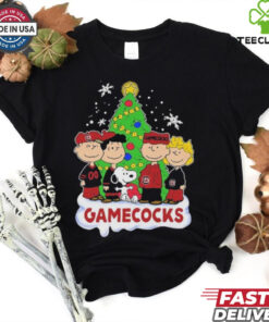 Peanuts Characters X South Carolina Gamecocks Merry Christmas Shirt
