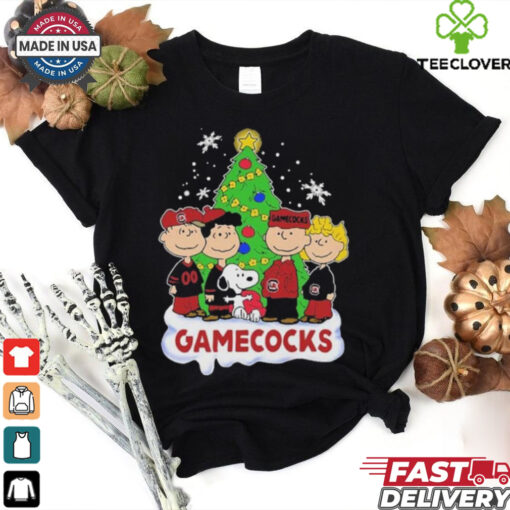 Peanuts Characters X South Carolina Gamecocks Merry Christmas Shirt