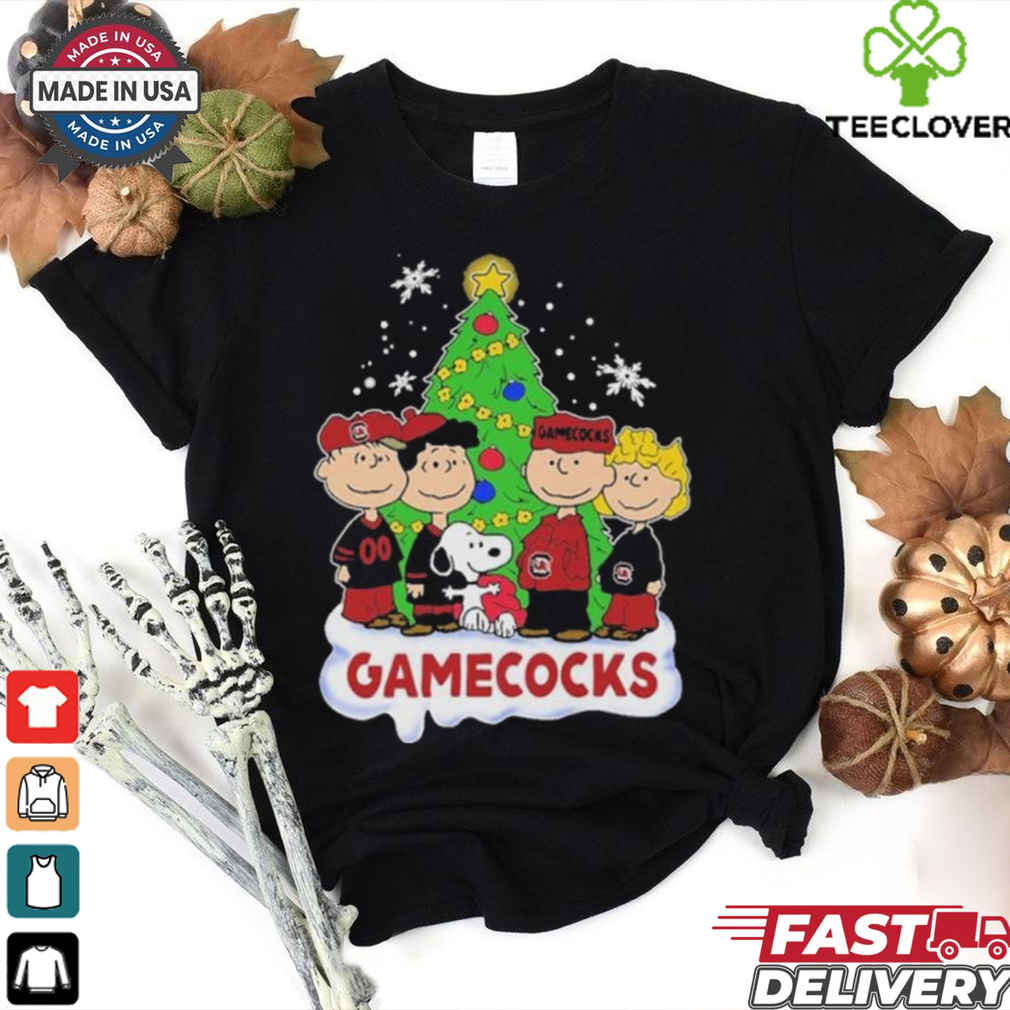 Peanuts Characters X South Carolina Gamecocks Merry Christmas Shirt Peanuts Characters X South Carolina Gamecocks Merry Christmas Shirt