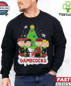 Peanuts Characters X South Carolina Gamecocks Merry Christmas Shirt