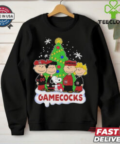 Peanuts Characters X South Carolina Gamecocks Merry Christmas Shirt