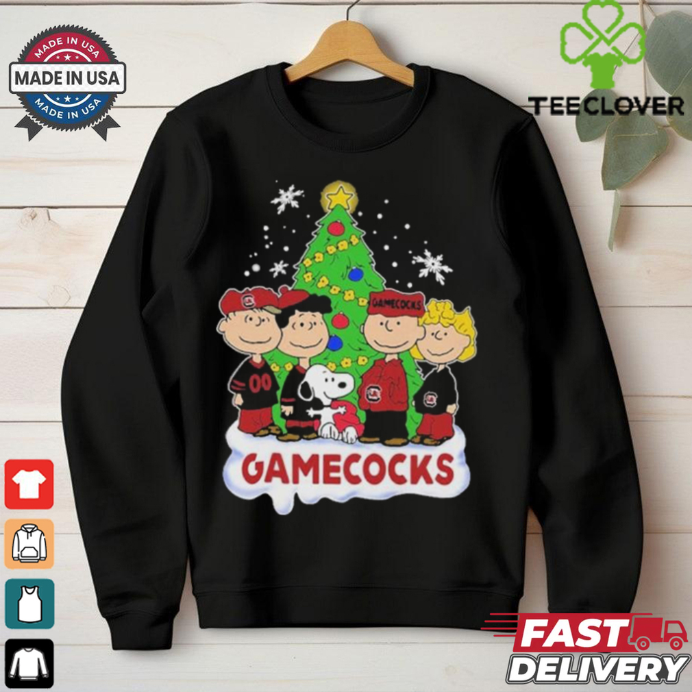 Peanuts Characters X South Carolina Gamecocks Merry Christmas Shirt Peanuts Characters X South Carolina Gamecocks Merry Christmas Shirt
