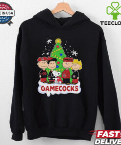 Peanuts Characters X South Carolina Gamecocks Merry Christmas Shirt