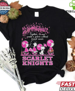 Peanuts Characters x Rutgers Scarlet Knights Together We Can Create A Future Without Breast Cancer Shirt