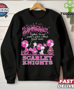 Peanuts Characters x Rutgers Scarlet Knights Together We Can Create A Future Without Breast Cancer Shirt