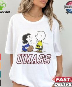 Peanuts Charlie Brown and Lucy UMass football shirt