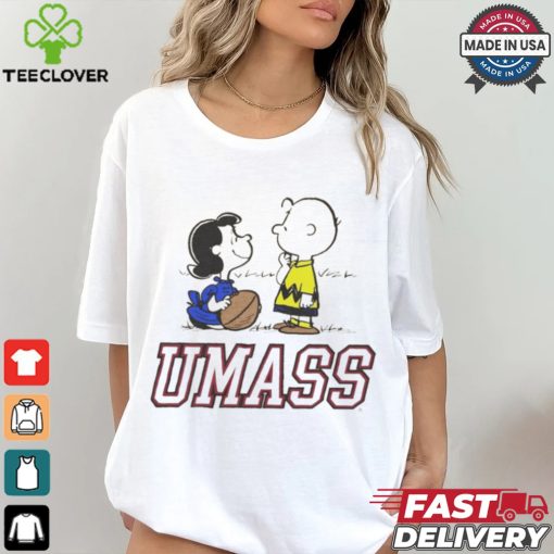 Peanuts Charlie Brown and Lucy UMass football shirt