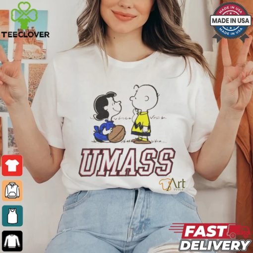 Peanuts Charlie Brown and Lucy UMass football shirt