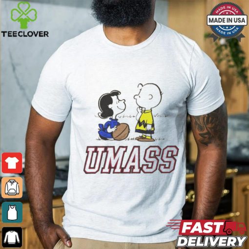 Peanuts Charlie Brown and Lucy UMass football shirt