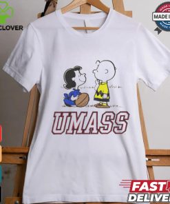 Peanuts Charlie Brown and Lucy UMass football shirt