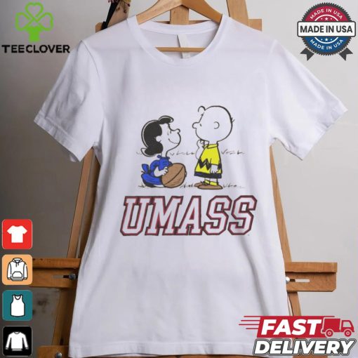 Peanuts Charlie Brown and Lucy UMass football shirt