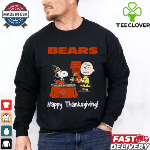 Peanuts Chicago Bears Football Happy Thanksgiving T Shirt