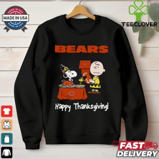 Peanuts Chicago Bears Football Happy Thanksgiving T Shirt