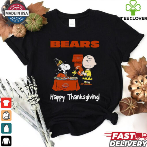 Peanuts Chicago Bears Football Happy Thanksgiving T Shirt