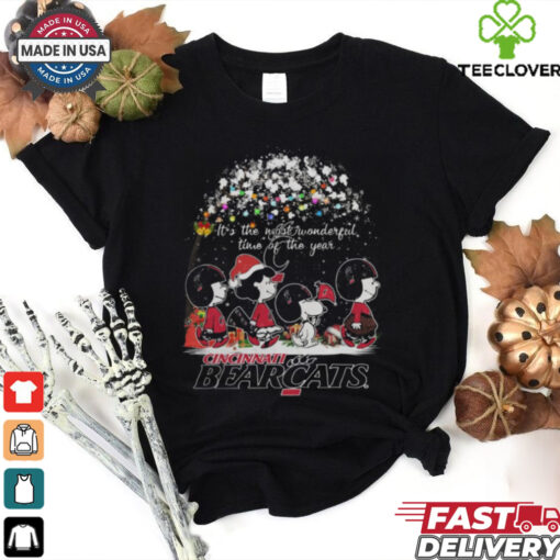 Peanuts Cincinnati Bearcats It’s The Most Wonderful Time Of The Year Winter Shirt