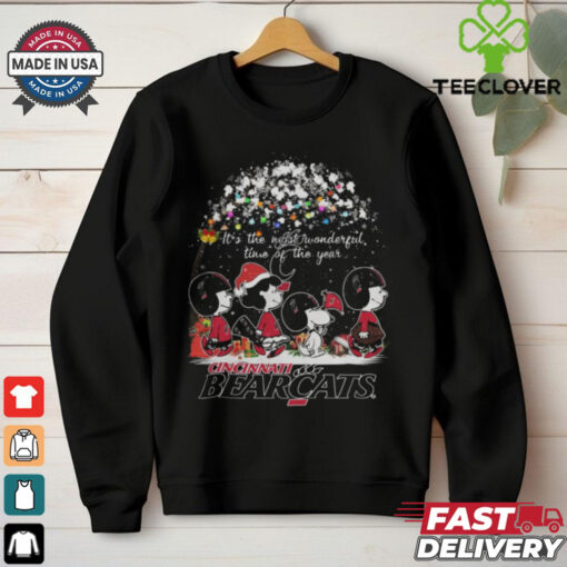 Peanuts Cincinnati Bearcats It’s The Most Wonderful Time Of The Year Winter Shirt