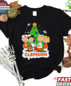 Peanuts Clemson Tigers Christmas tree shirt