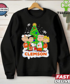 Peanuts Clemson Tigers Christmas tree shirt 3 Peanuts Clemson Tigers Christmas tree shirt