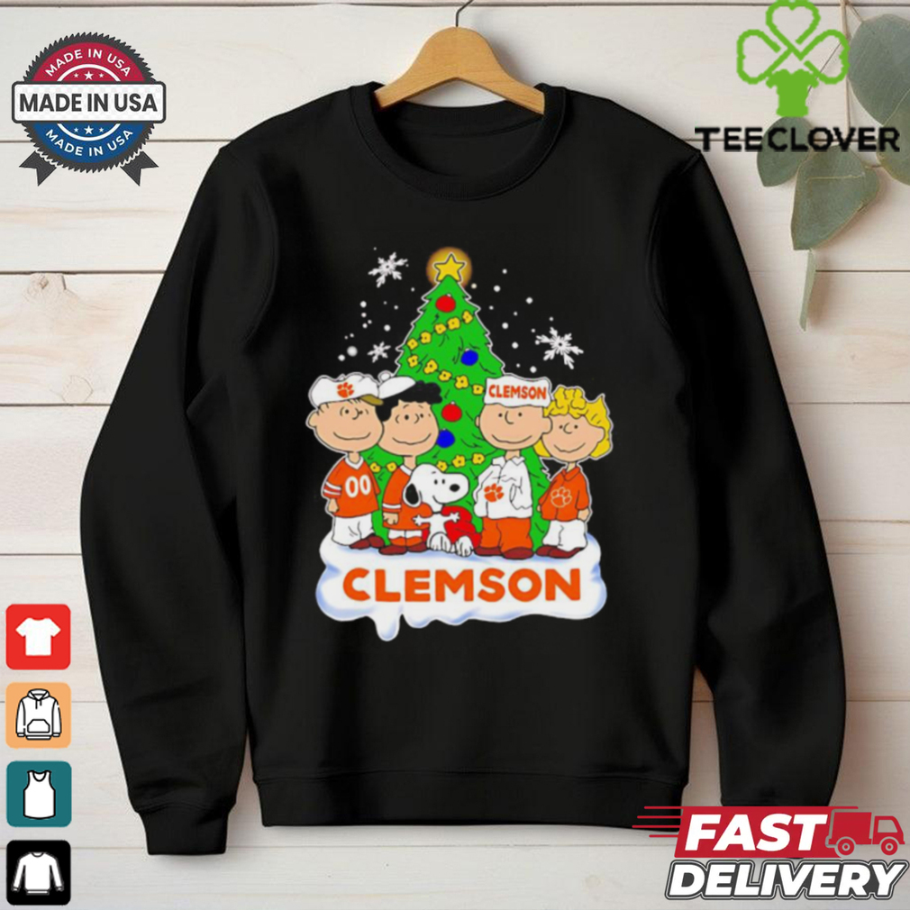 Peanuts Clemson Tigers Christmas tree shirt Peanuts Clemson Tigers Christmas tree shirt