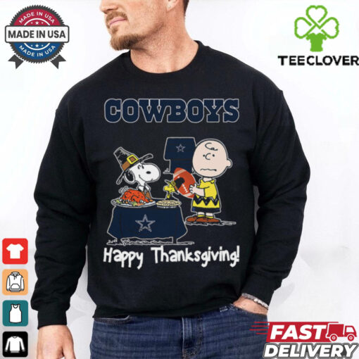 Peanuts Dallas Cowboys Football Happy Thanksgiving T Shirt