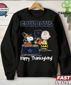 Peanuts Dallas Cowboys Football Happy Thanksgiving T Shirt
