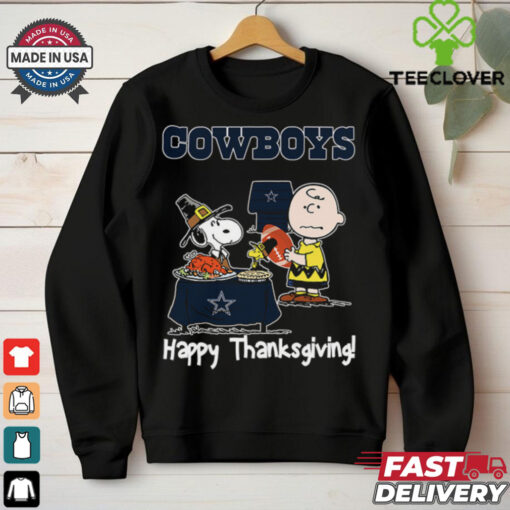 Peanuts Dallas Cowboys Football Happy Thanksgiving T Shirt