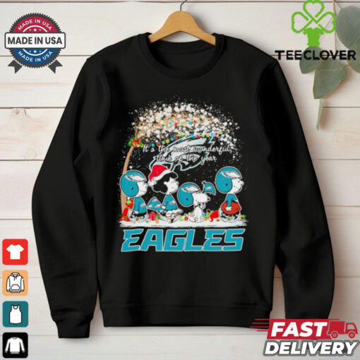 Peanuts Eagles it’s the most wonderful time of the year winter shirt