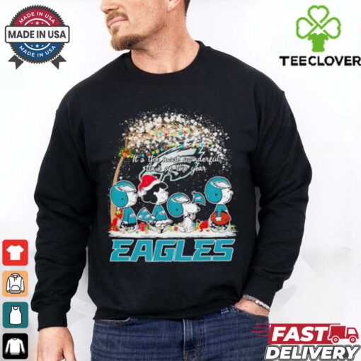 Peanuts Eagles it’s the most wonderful time of the year winter shirt