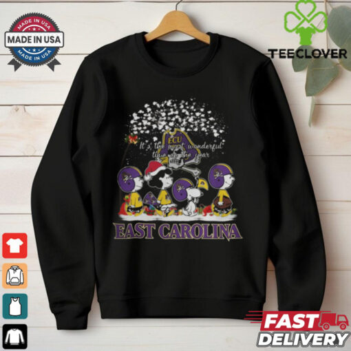 Peanuts East Carolina Pirates It’s The Most Wonderful Time Of The Year Winter Shirt