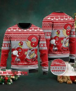Peanuts Family Snoopy Cartoon Christmas Holiday 2023 For Man And Women Ohio State Buckeyes Ugly Sweater