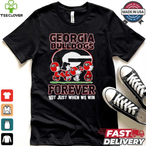 Peanuts Georgia Bulldogs forever not just when we win shirt