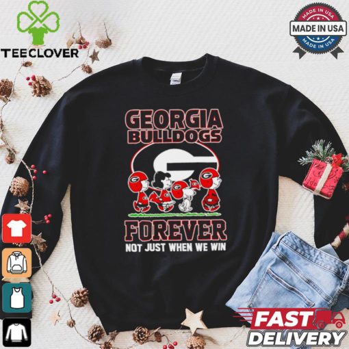 Peanuts Georgia Bulldogs forever not just when we win shirt