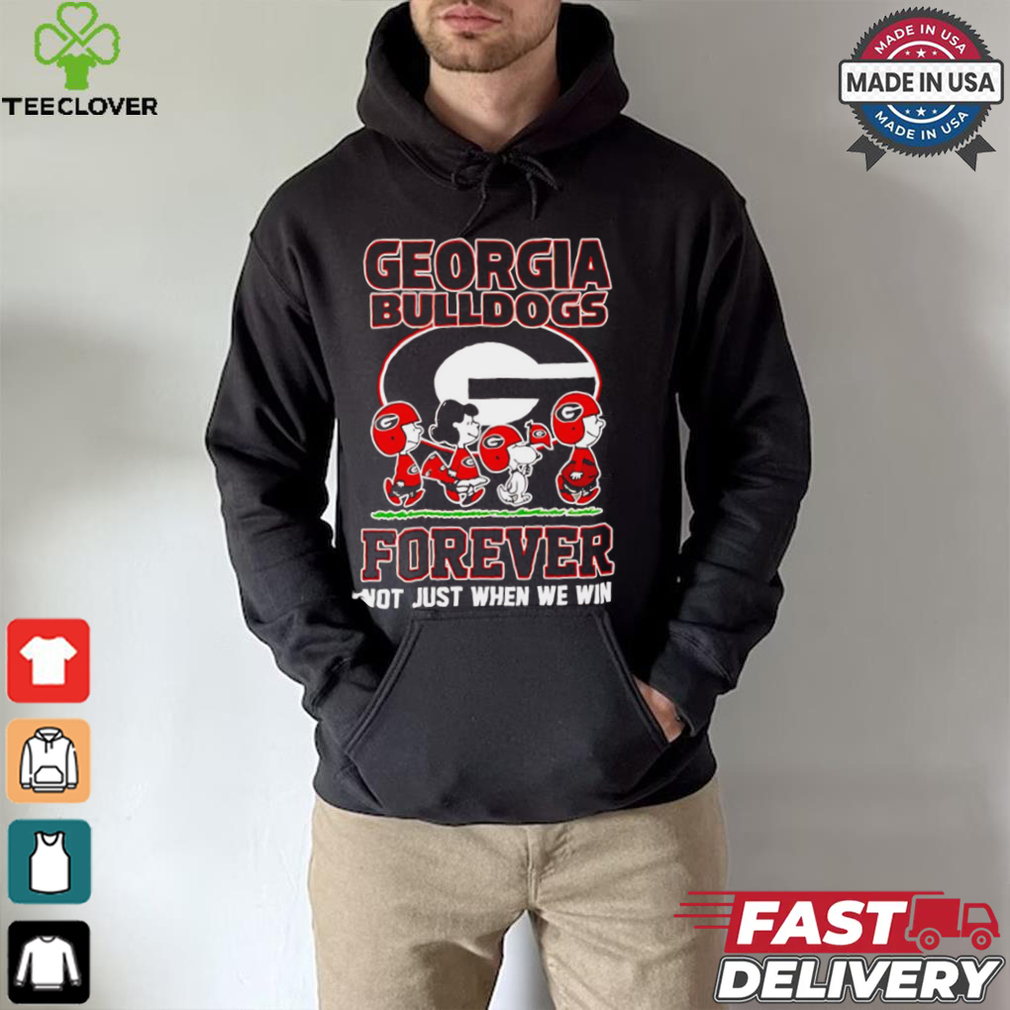 Peanuts Georgia Bulldogs forever not just when we win shirt Peanuts Georgia Bulldogs forever not just when we win shirt