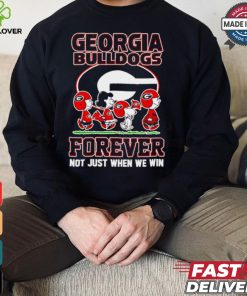 Peanuts Georgia Bulldogs forever not just when we win shirt 3 Peanuts Georgia Bulldogs forever not just when we win shirt