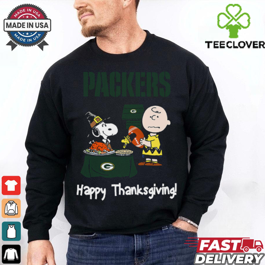 Peanuts Green Bay Packers Football Happy Thanksgiving T Shirt Peanuts Green Bay Packers Football Happy Thanksgiving T Shirt